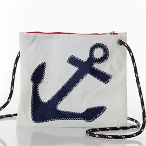 Sea Bags navy slim anchor cross body NWT
